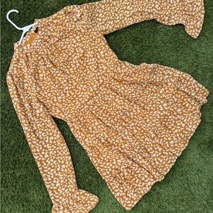 Forever 21 Mustard Spotted Print Mini Dress